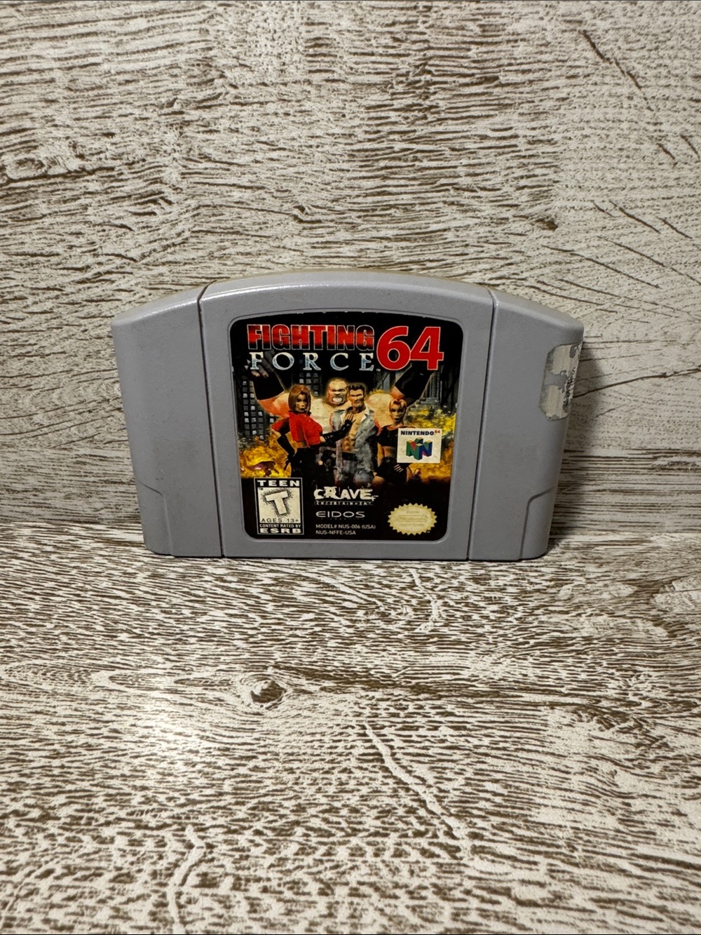 Nintendo Fighting Force 64 Gray N64 Cartridge with Colorful Label